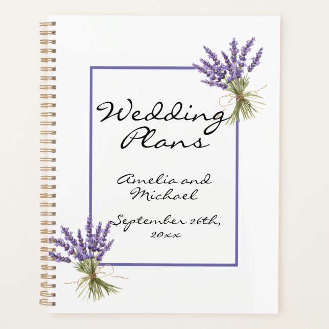 Lavender Blossom Garden Hochzeitsplaner Planer (Vorderseite)