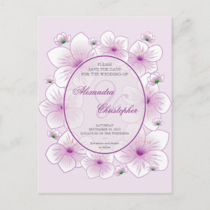 Lavender Blossom Romantische Save the Date Hochzei Ankündigungspostkarte