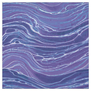 Lavender Blue Abstrakt Waves Muster Stoff