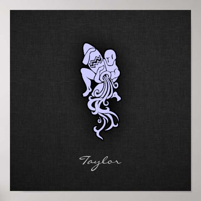 Lavender Blue Aquarius Poster (Vorne)