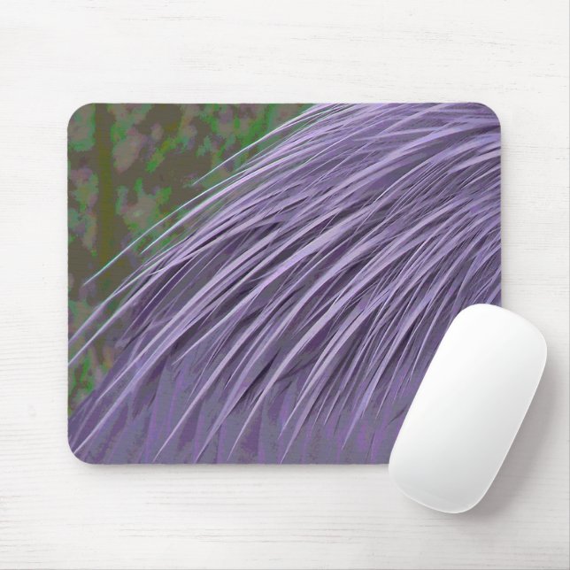 Lavender Blue Feathers Mousepad (Mit Mouse)