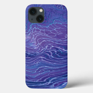 Lavender Blue Lace Marmor Akrylabstraktion Case-Mate iPhone Hülle