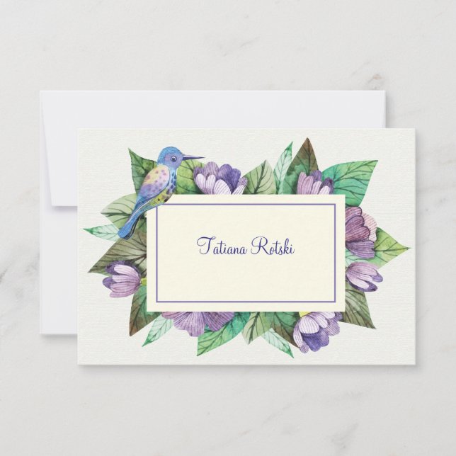 Lavender Blue Personalisiert Stationery Einladung (Vorderseite)