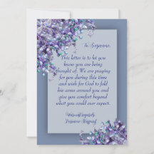 Lavender Blue Spring Lilacs Sympathie Card
