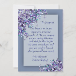 Lavender Blue Spring Lilacs Sympathie Card Einladung