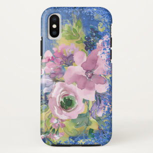 Lavender Blues Watercolor Glitzer Case-Mate iPhone Hülle