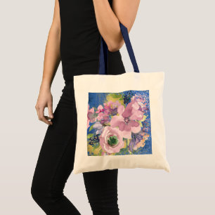 Lavender Blues Watercolor Glitzer Tragetasche