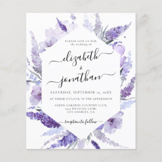 Lavender Blume Blumenbudget Einladung