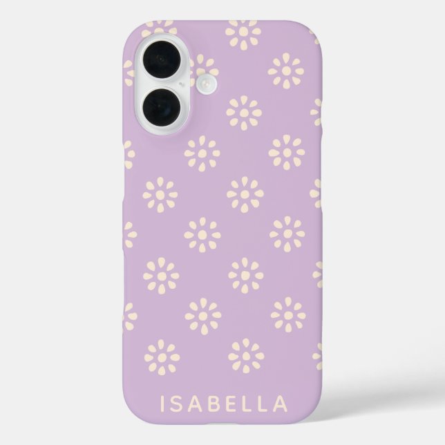 Lavender Blume Boho Muster Personalisiert Case-Mate iPhone Hülle (Rückseite)