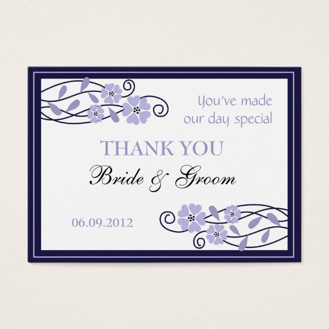 Lavender Blume Gastgeschenk Hochzeit Gift Tags (Vorderseite)