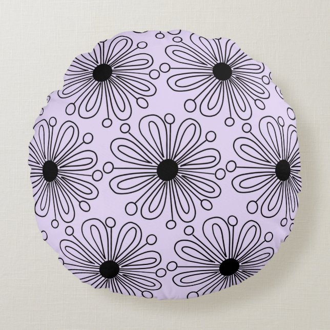 Lavender Blume Glam #1 #flowery #decor #art  Rundes Kissen (Vorderseite)