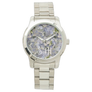 Lavender Blume Hydrangea Face Armbanduhr
