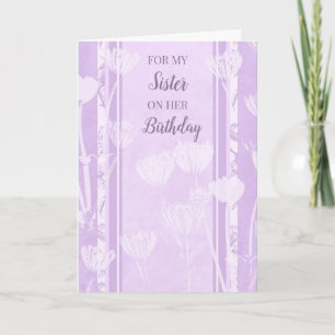 Lavender Blume Schwester Birthday Karte