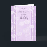 Lavender Blume Sister für Recht Geburtstag Karte<br><div class="desc">Geburtstagskarte für Juristenschwester mit sanften und hübschen Lavendel-Blume und nachdenklichem Vers.</div>