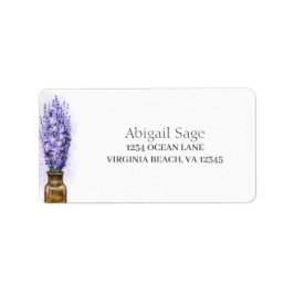 Lavender Blume Stilvolle moderne Blumenadresse Adressaufkleber