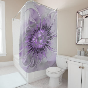 Lavender Blume Traumhaft Modernes Abstraktes Frakt Duschvorhang