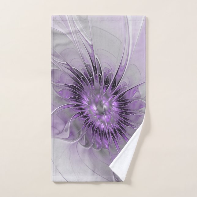 Lavender Blume Traumhaft Modernes Abstraktes Frakt Handtuch (Handtuch)