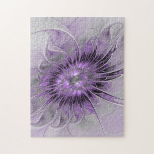 Lavender Blume Traumhaft Modernes Abstraktes Frakt Puzzle