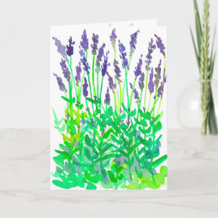Lavender Blume Wasserfarben zum Geburtstag glückli Karte