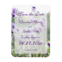 Lavender Bohemisch Wedding Speichern Sie die Datum