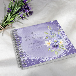 Lavender Boho A Little Wildblume Baby Guest Book Notizbuch