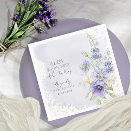 Lavender Boho Eine kleine Wildblume Baby Sprinkle Serviette