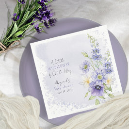 Lavender Boho Eine kleine Wildblume Babydusche Serviette
