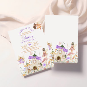 Lavender Boho Wildblume Fairy Birthday Einladung