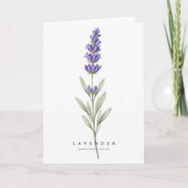 Lavender Botanical Art Symbol of Devotion and Calm Karte
