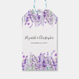Lavender Botanical Floral Lila Green Wedding Geschenkanhänger