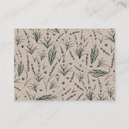 Lavender Botanical Pattern Business Card Visitenkarte