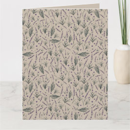 Lavender Botanical Pattern Greeting Card Karte