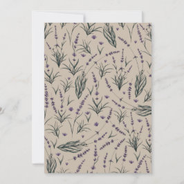 Lavender Botanical Pattern Invitation Einladung