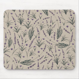 Lavender Botanical Pattern Mouse Pad Mousepad