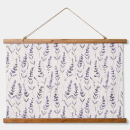 Lavender Botanical Wall Tapestry – Vintage Floral  Wandteppich Mit Holzrahmen