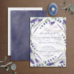 Lavender Botanische Rahmen Marmor Wasserfarbenhoch Einladung<br><div class="desc">Mit diesem schönen Aquarelldesign mit Lavendel und grünen ovalem Rahmen-Design, handgeschriebener Schrifttyp, einer tiefgründigen Aquarelltextur auf der Rückseite und einem karrera Marmorhintergrund aus Imitaten, kreieren Sie die perfekte Hochzeitseinladung. Vielen Dank für die Unterstützung unseres kleinen Unternehmens, wir wissen es wirklich zu schätzen! Wir freuen uns sehr, dass Sie dieses Design...</div>
