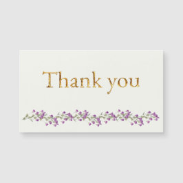 Lavender Bough mit Elegant Gold Script Vielen Dank Magnetkarte