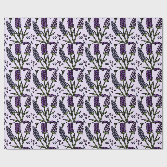 Lavender bouquet digital design geschenkpapier (Flach)