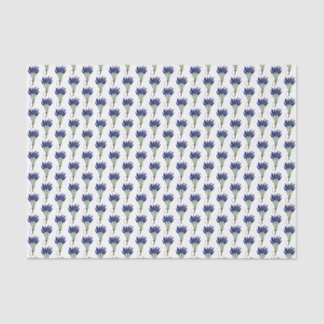 Lavender Bouquet Lila Blume Blumendruck Seidenpapier (Vorderseite)