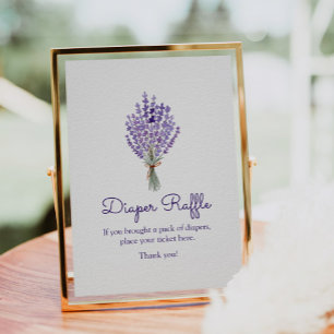 Lavender Bouquet Watercolor Diaper Poster