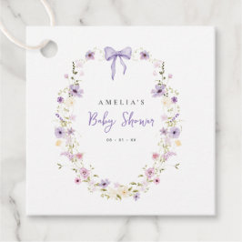 Lavender Bow Baby Dusche Wildblume Geschenk Gefall Geschenkanhänger
