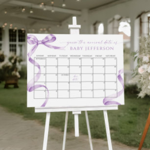 Lavender Bow Baby Showrate Terminkalender Poster