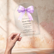 Lavender bow cream girl Confirmation arch