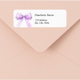 Lavender bow return address 