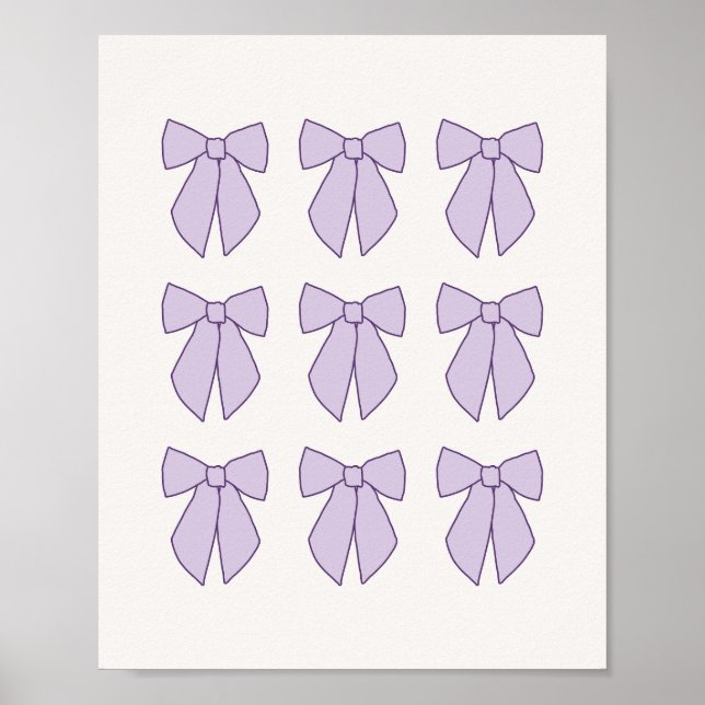 Lavender Bows Kokette Poster (Vorne)