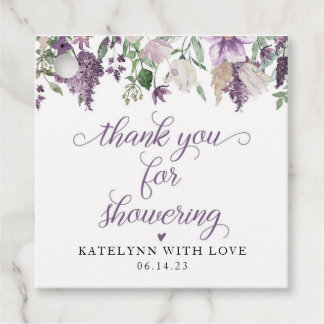 Lavender Brautparty Favor Tag Geschenkanhänger