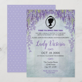 Lavender Brautparty Tee Party Einladung