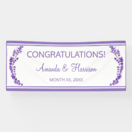 Lavender Breeze Floral Wedding Banner