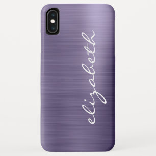 Lavender Brushed Metal Personalisiertes Skript Case-Mate iPhone Hülle