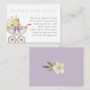 Lavender Bücher für Baby-Karte Vintage Kinderwag Begleitkarte